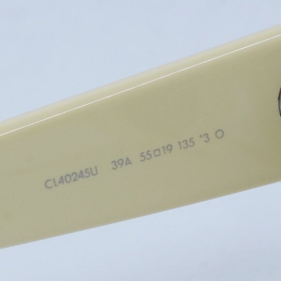 Celine CL40245U 39A Sunglasses Shiny Butter Rectangle Frame, Smoke Lenses - Picture 10 of 13